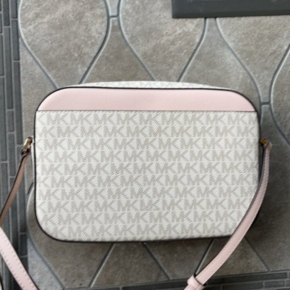 Michael Kors Jet Set Item Large East West Zip Chain Crossbody Powder Blush - Picture 5 of 16